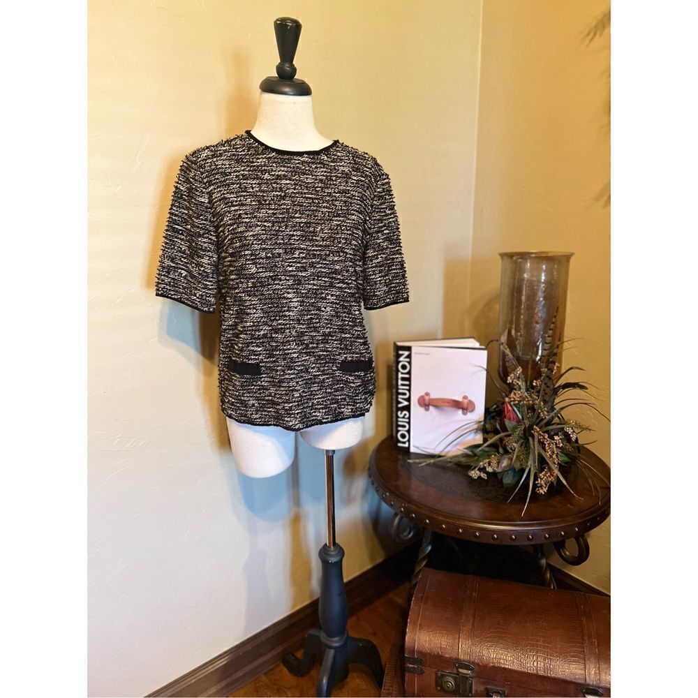 ZARA Woman Nubby Short Sleeve Blouse Size Small